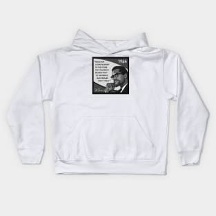 Quote: Malcolm X - "Education is a passport to the future..." in Black & White Kids Hoodie